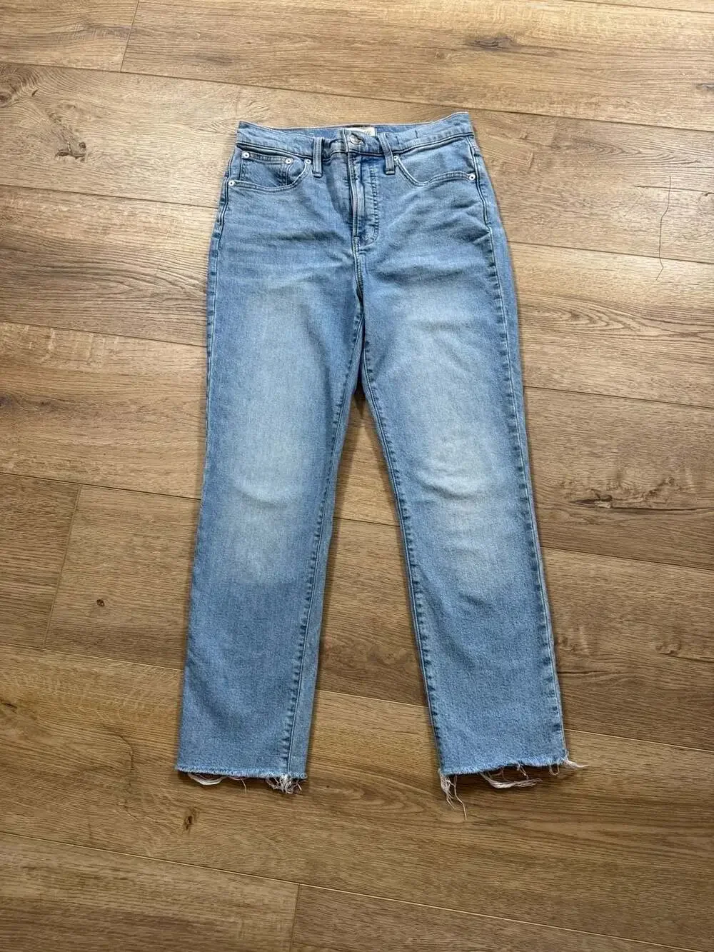 Madewell The Perfect Vintage Jean Raw Hem Light Wash Size 26 - Picture 2 of 7